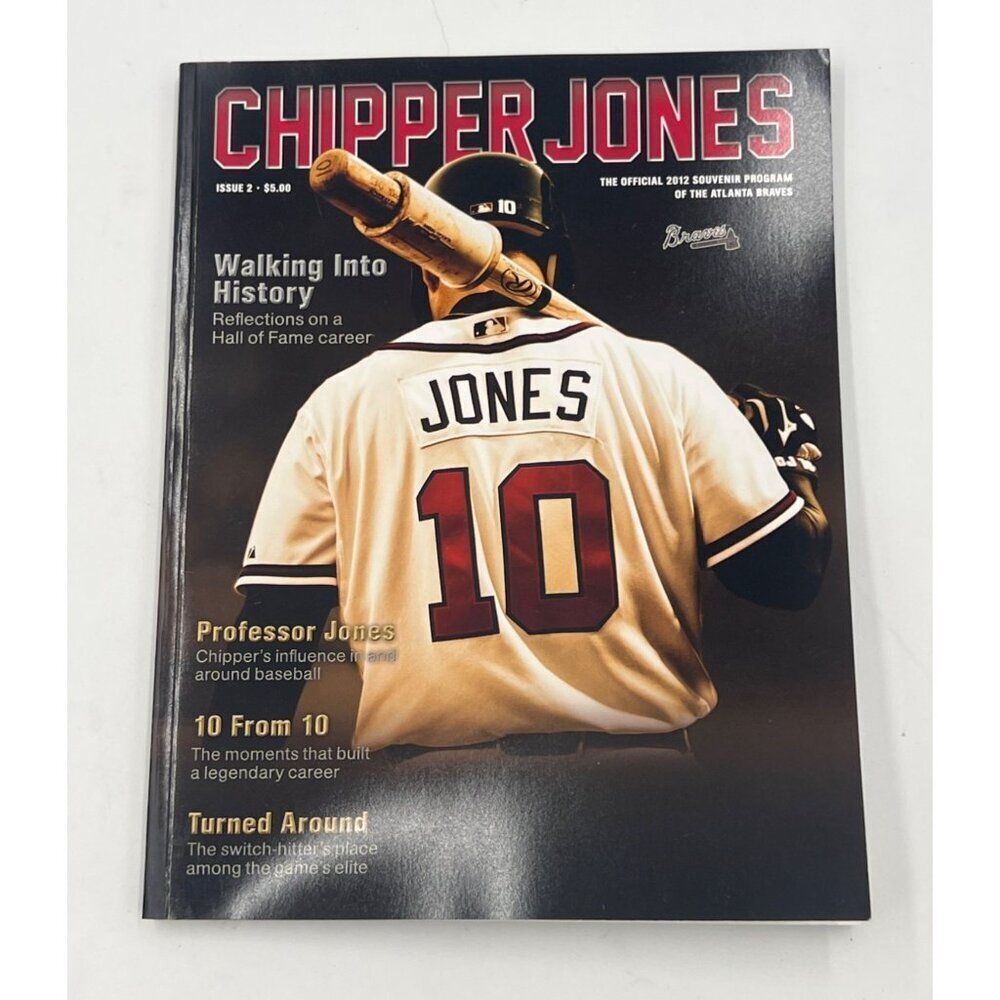 Chipper Jones Atlanta Braves 2012 Souvenir Program Issue #2